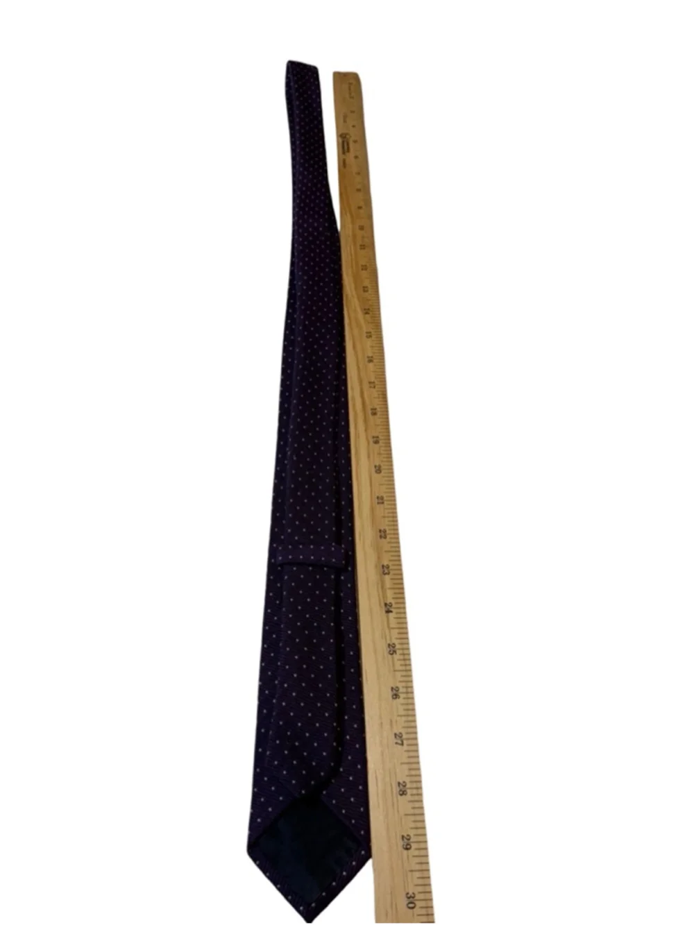 J Crew Wool Tie Purple Polka Dot Handmade USA Classic Ivy Preppy Mens